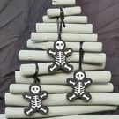 Set of 3 Gingerbread Skellies - Black