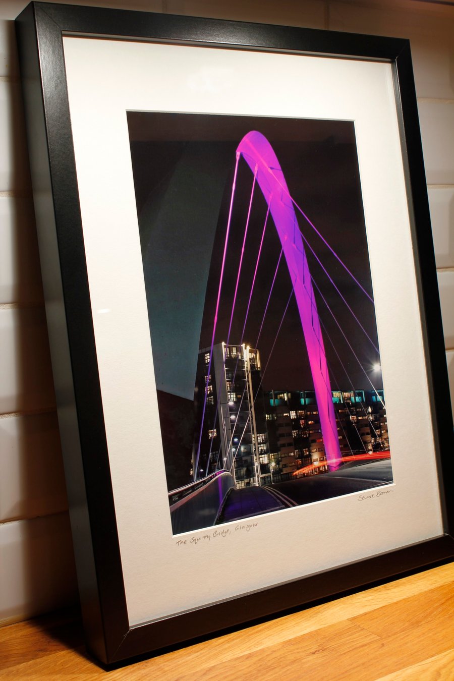 SQUINTY BRIDGE, GLASGOW framed