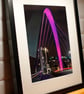 SQUINTY BRIDGE, GLASGOW framed - Image 1
