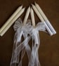 Set of 2 White Beeswax Ceremony Collection Handmade Tall Taper Candles - Image 3