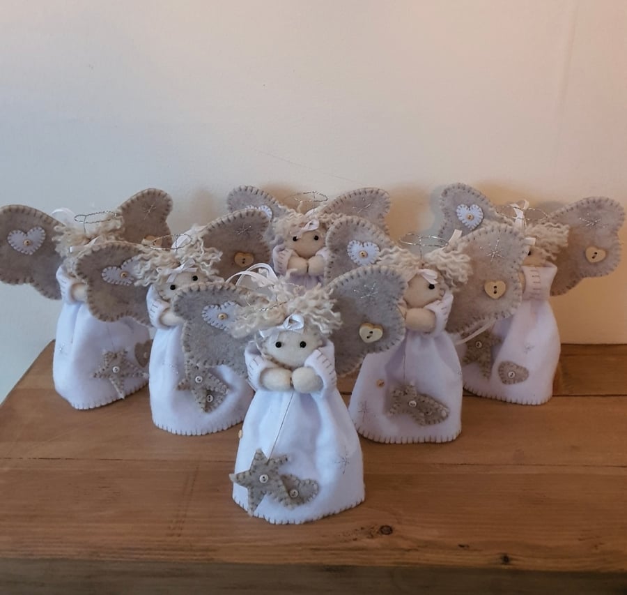 Handmade christmas angels. Hanging decorations. Custom made