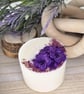 Handmade Purple Flower Candle – Decorative Floral Candle – Gift for Her
