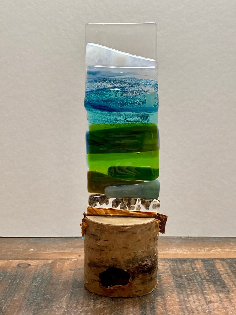 Fused glass landscape- seascape