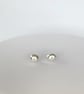 Organic Silver Stud Earrings - Image 6