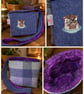 Harris Tweed Crossbody bag with otter 
