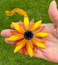 Fused Glass Sunflower  Suncatcher Decoration Keepsake, 9cm - Image 1
