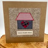 Home sweet home appliqué card