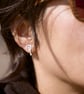 Interrobang Silver Stud Earrings: Quirky Punctuation Jewellery - Image 6