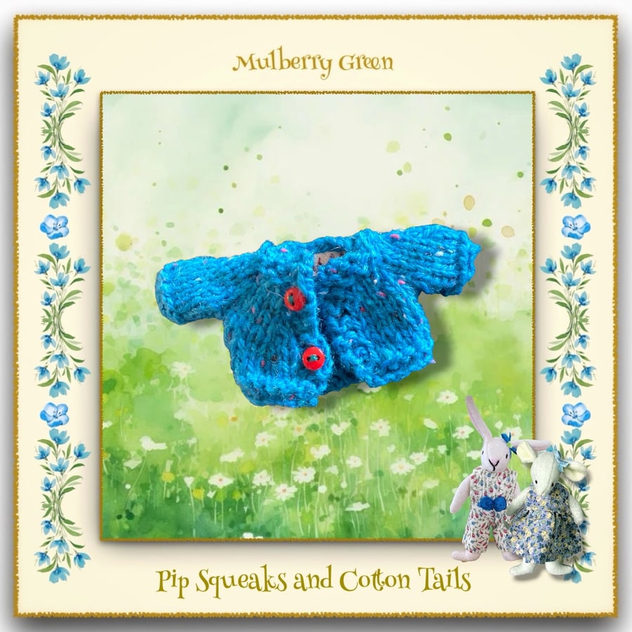 Pip Squeaks and Cotton Tails Blue Cardigan 