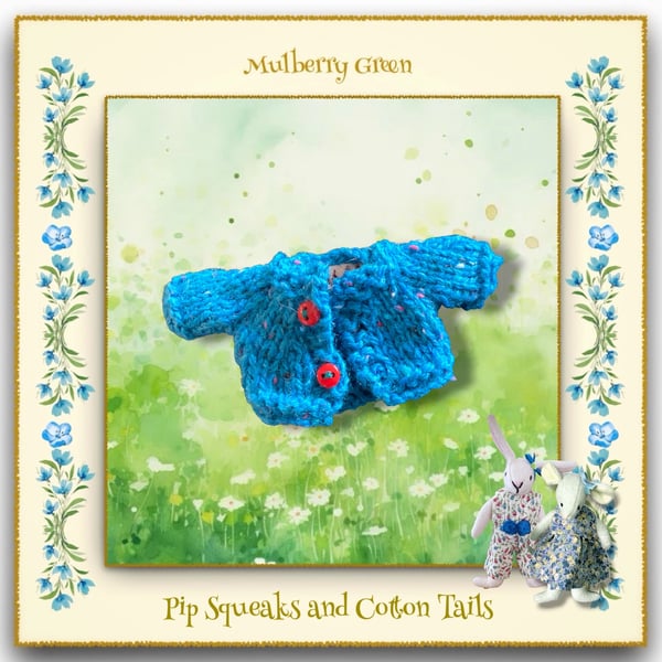 Pip Squeaks and Cotton Tails Blue Cardigan 