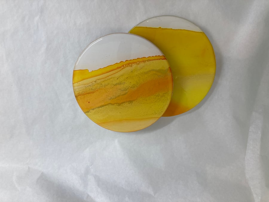 Handmade Coaster Alcohol Ink and Resin