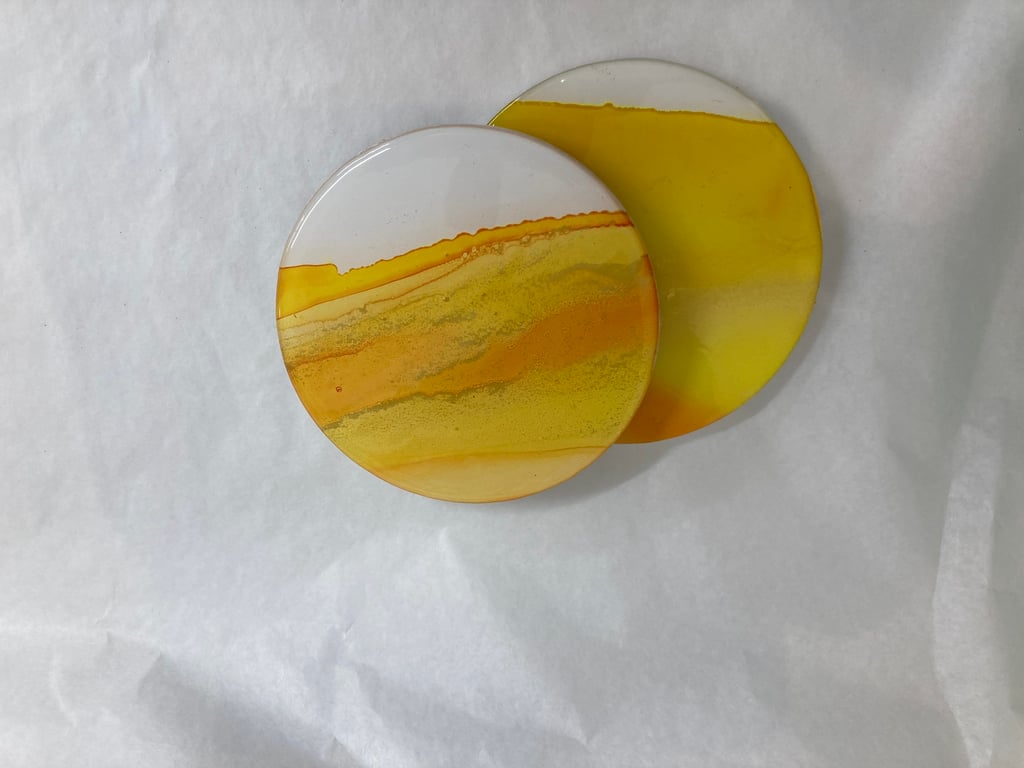 Handmade Coaster Alcohol Ink and Resin