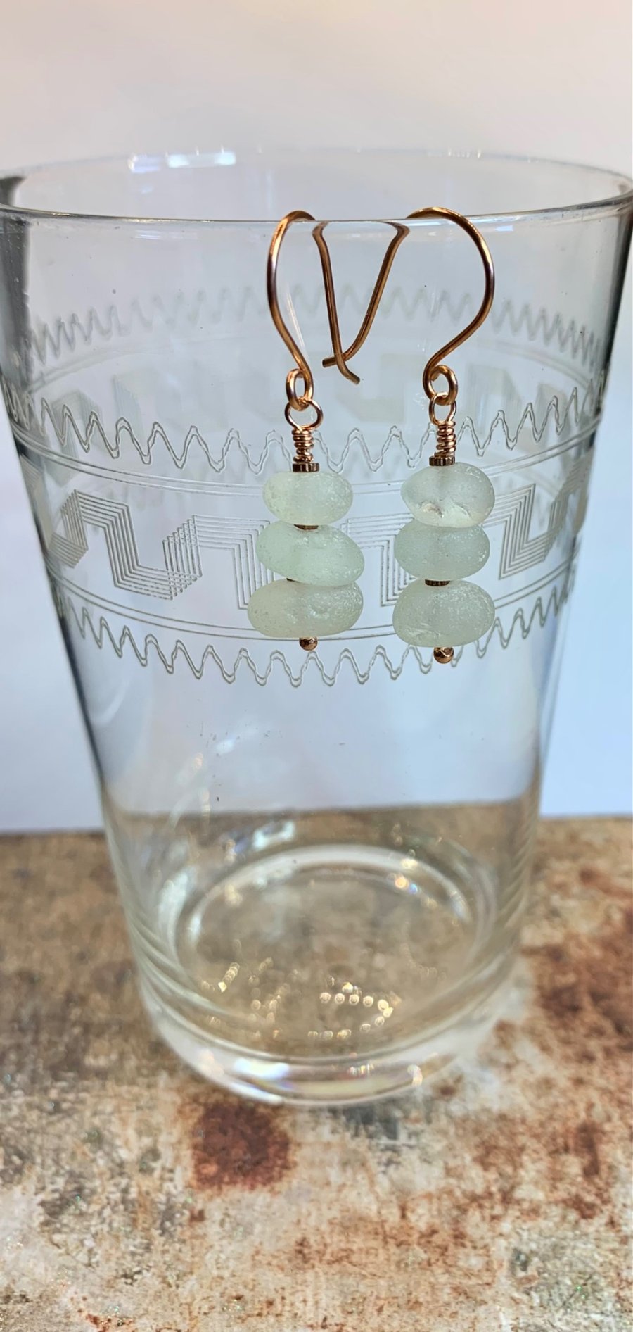 Seaglass earrings