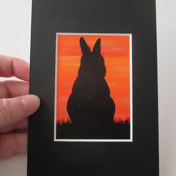 ACEO Rabbit aceo silhouette