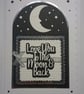 Love You To The Moon And Back White Black Valentine's 3D Luxury Handmade Card - Image 1