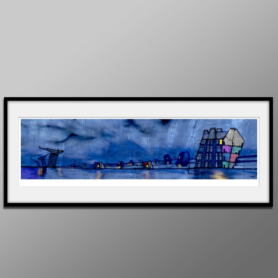 Work. Pub. Bookie. Hame - Large, Framed