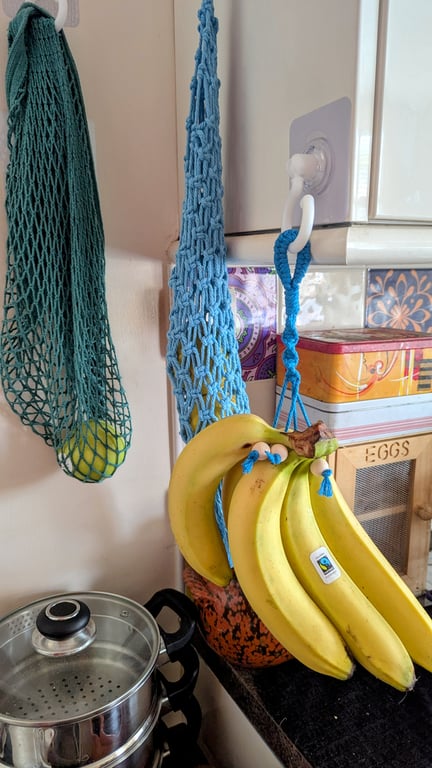 Macrame banana hanger