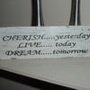 Shabby chic distressed plaque-cherish