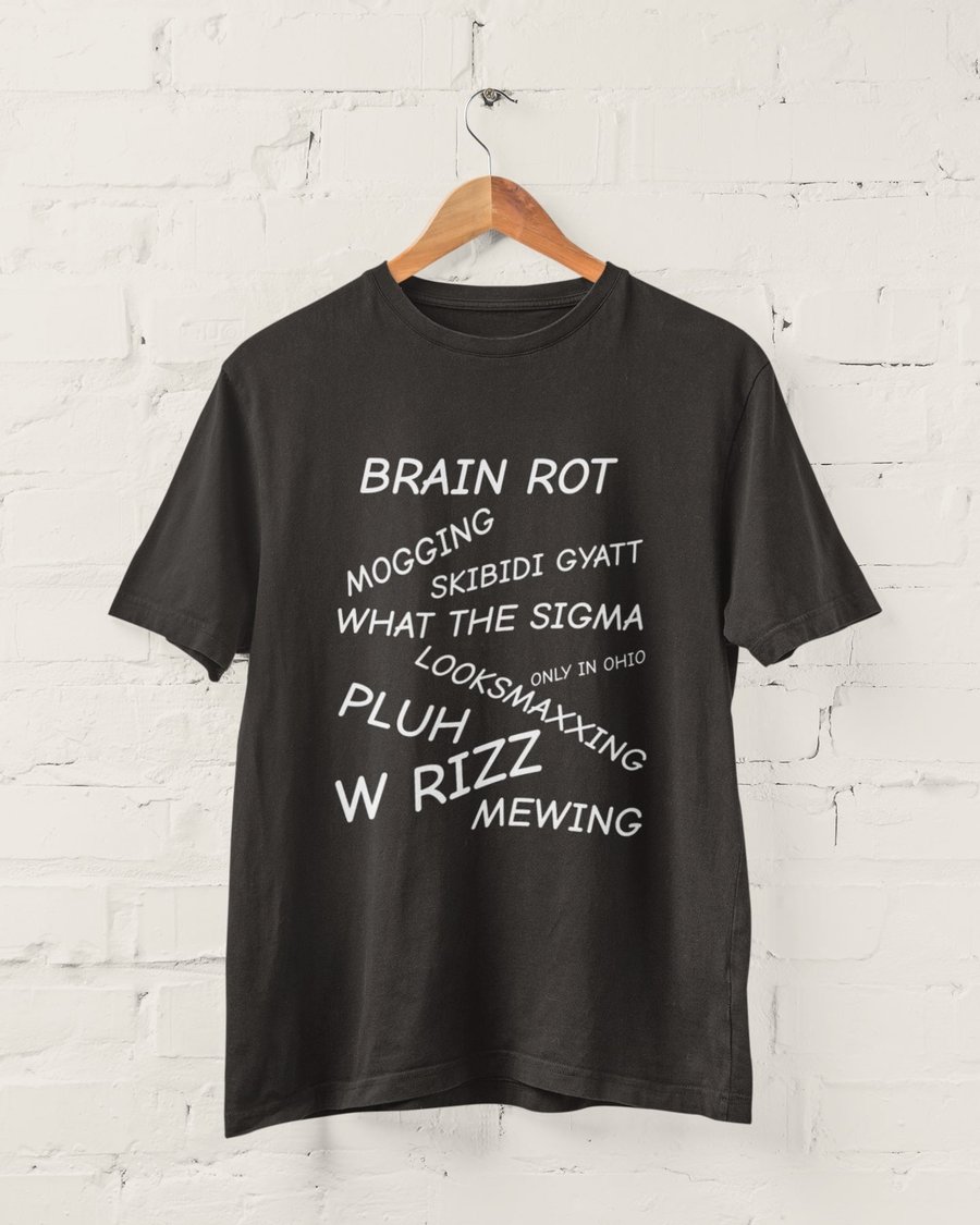 Funny T Shirt Brain Rot Gen Z Gen Alpha top gift idea for teenagers and young ad