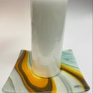 Handmade Glass Fused Candle Holder 