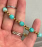 Amazonite & Garnet gold filled adjustable bracelet, 6.5 or 7.5 inch - Image 7