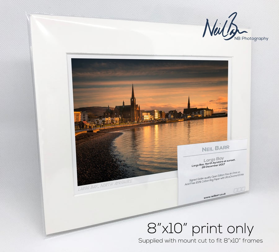 Largs Bay North Ayrshire Scotland - A5 (10" x 8") Unframed Print