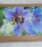 Bee on Geraniums Photo Card - Image 3