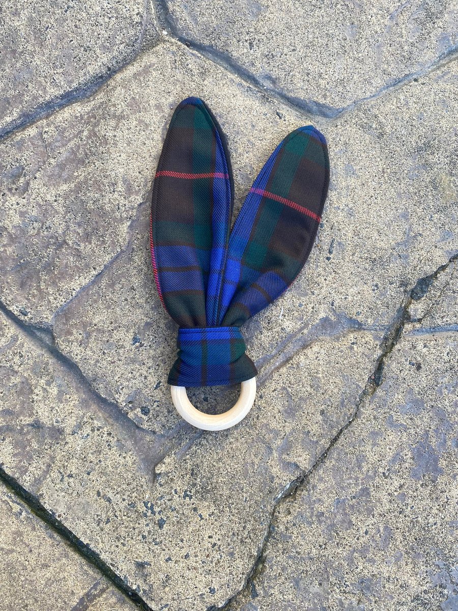 Fraser Ancient Hunting Tartan Bunny Ears Teether
