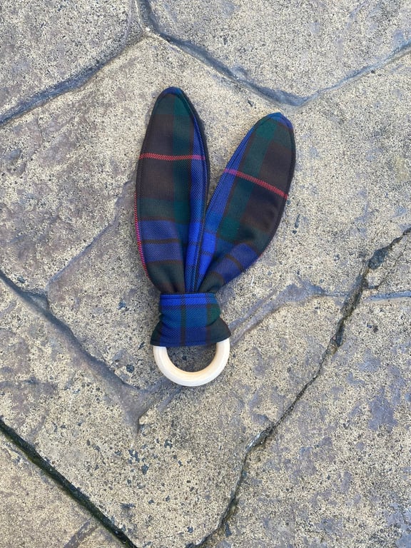 Fraser Ancient Hunting Tartan Bunny Ears Teether