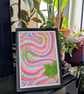 Swirly Ferns A4 Art Print - Image 3