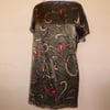 Vintage scarf top, olive paisley, size 14-20 RESERVED for buzzybee21