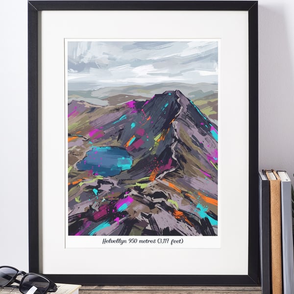 A3 Framed (choice of colours) Helvellyn Art Print