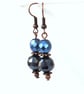 Dangly copper earrings with Preciosa® crystal - Image 5