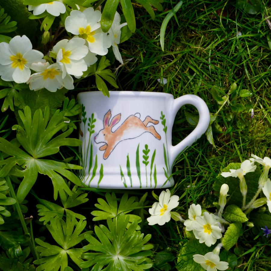 Rabbits Country Mug - Second Sale - Folksy