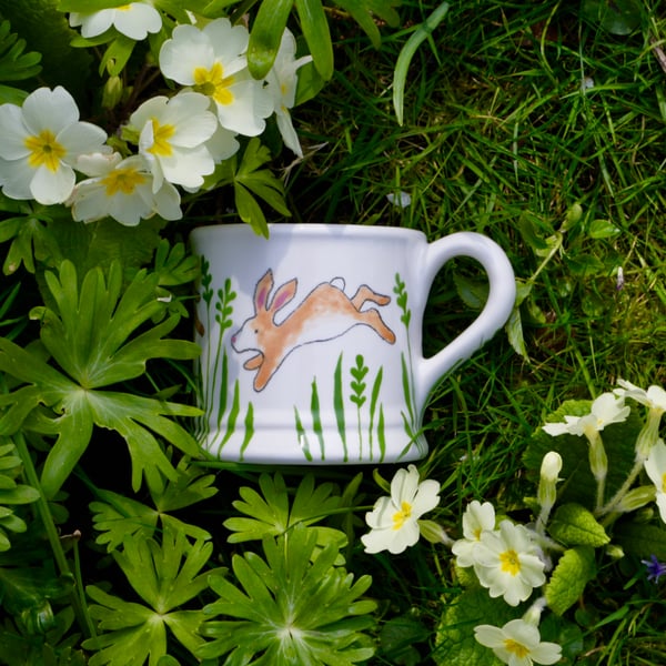 Rabbits Country Mug - Second Sale - Folksy