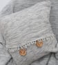 Handwoven Grey Alpaca Cushion Cover - Image 1