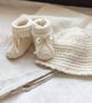 Organic Baby Hat and Booties, certified cotton, 0-5 months - Image 7