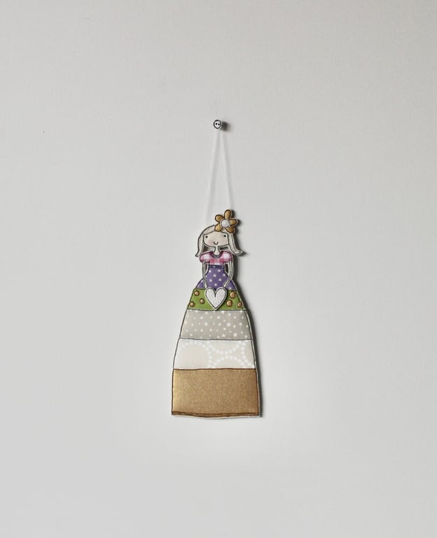 'Patchwork Girl' - Hanging Decoration