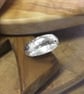 Siver Textured Band Ring - Image 2