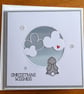 Christmas Card - Rabbit With Clouds - Stormy Blue - Christmas Wishes - Image 7