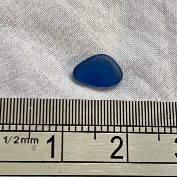 Custom Sea Glass Ring - Light Cobalt Blue