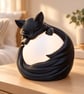 Black Cat Moon Lamp, 3D Printed Sleeping Cat Night Light, Cute Cat Lover Gift  - Image 2
