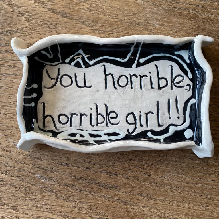 Horrible girl trinket dish