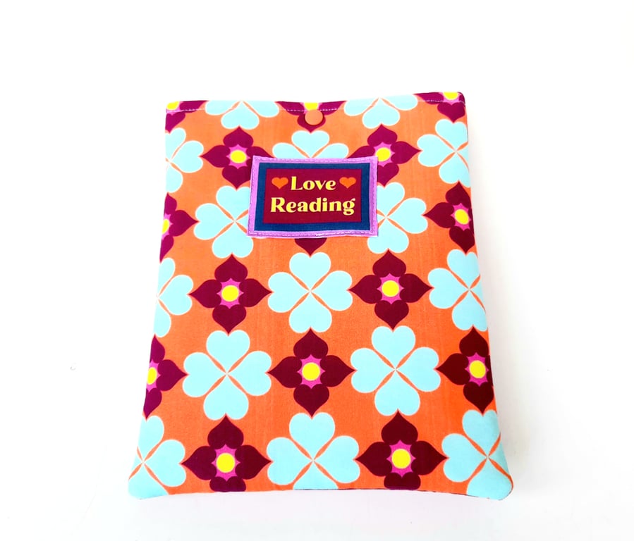 Handmade Fabric Book Sleeve, Bookish Gift for Reader