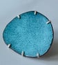 Sea Blue Enamel, Copper and Silver Brooch - Image 5