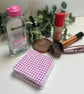 Reusable Bamboo Towelling Face Pads Pack of 7 - Pink Check