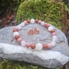 Cancer Zodiac bracelet and earrings gift set