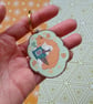 Reading Fox Keyring: 2" Wooden Bag Charm