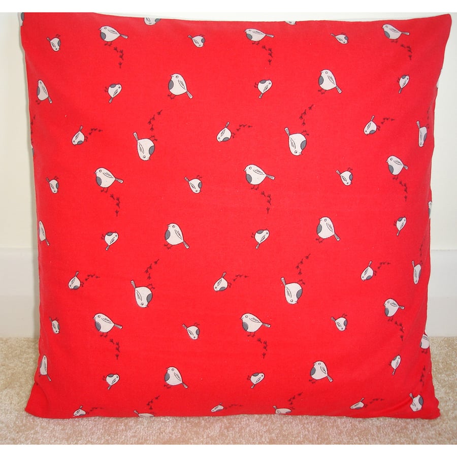 Cute Robin Christmas Cushion Cover Xmas