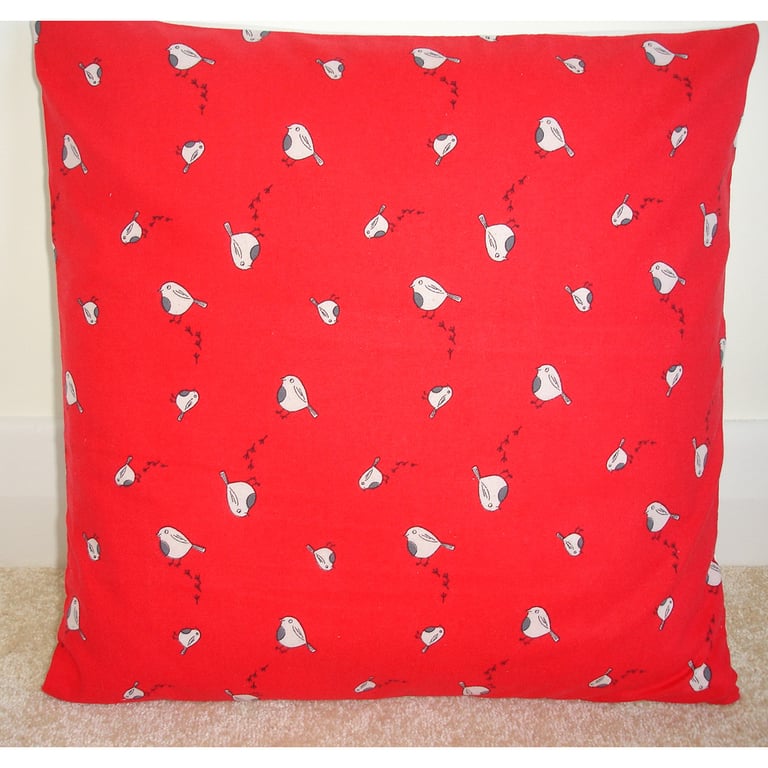 Cute Robin Christmas Cushion Cover Xmas